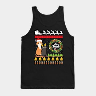 Cats Noel Costume Dance Together Merry Christmas Ugly Sweat Tank Top